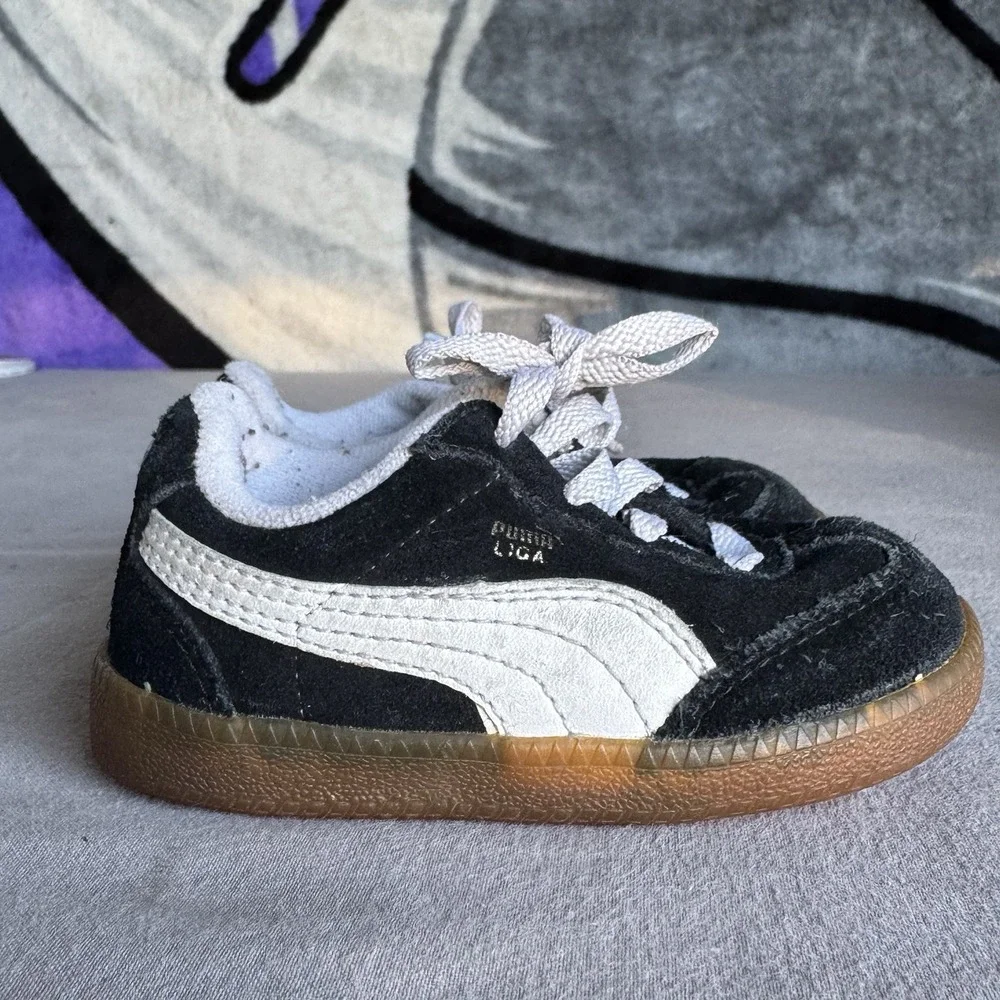 Size 5c - Puma Palermo Lace Up Toddler Boys Black Sneakers Casual Shoes 34266405